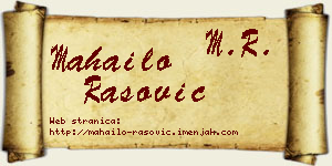 Mahailo Rašović vizit kartica
